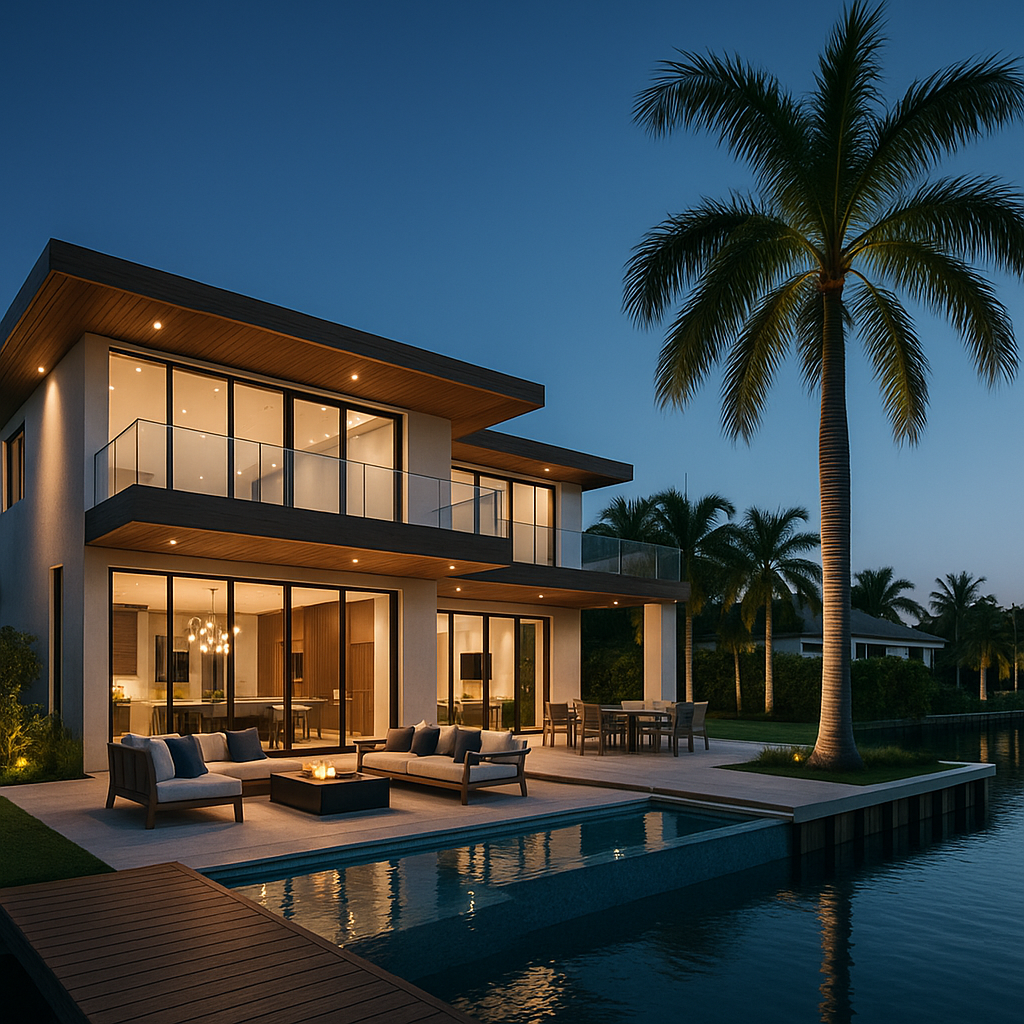 Miami modern estate website mockup